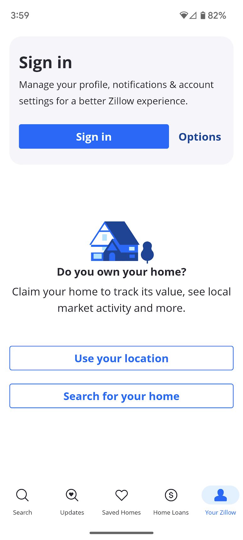 Visible sign-in